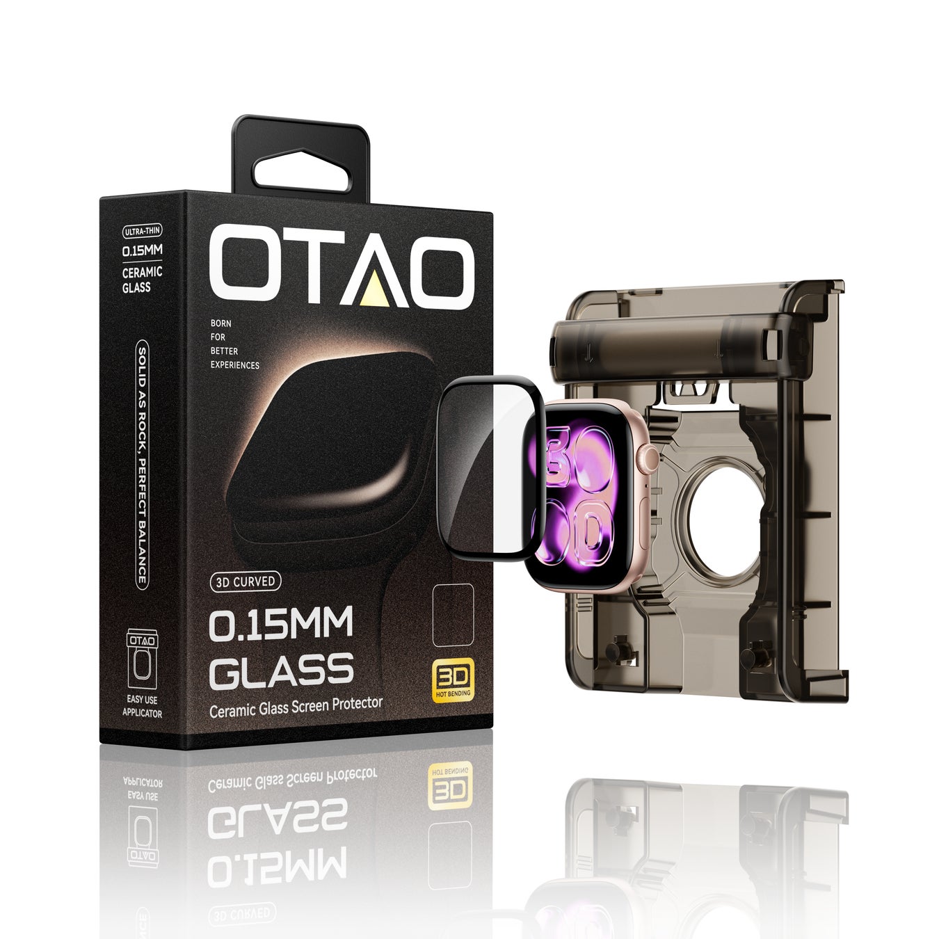 【業界初】極薄0.15mm！Apple Watchの美しさをそのまま守る「OTAO セラミックガラススクリーンプロテクター」が凄すぎる。