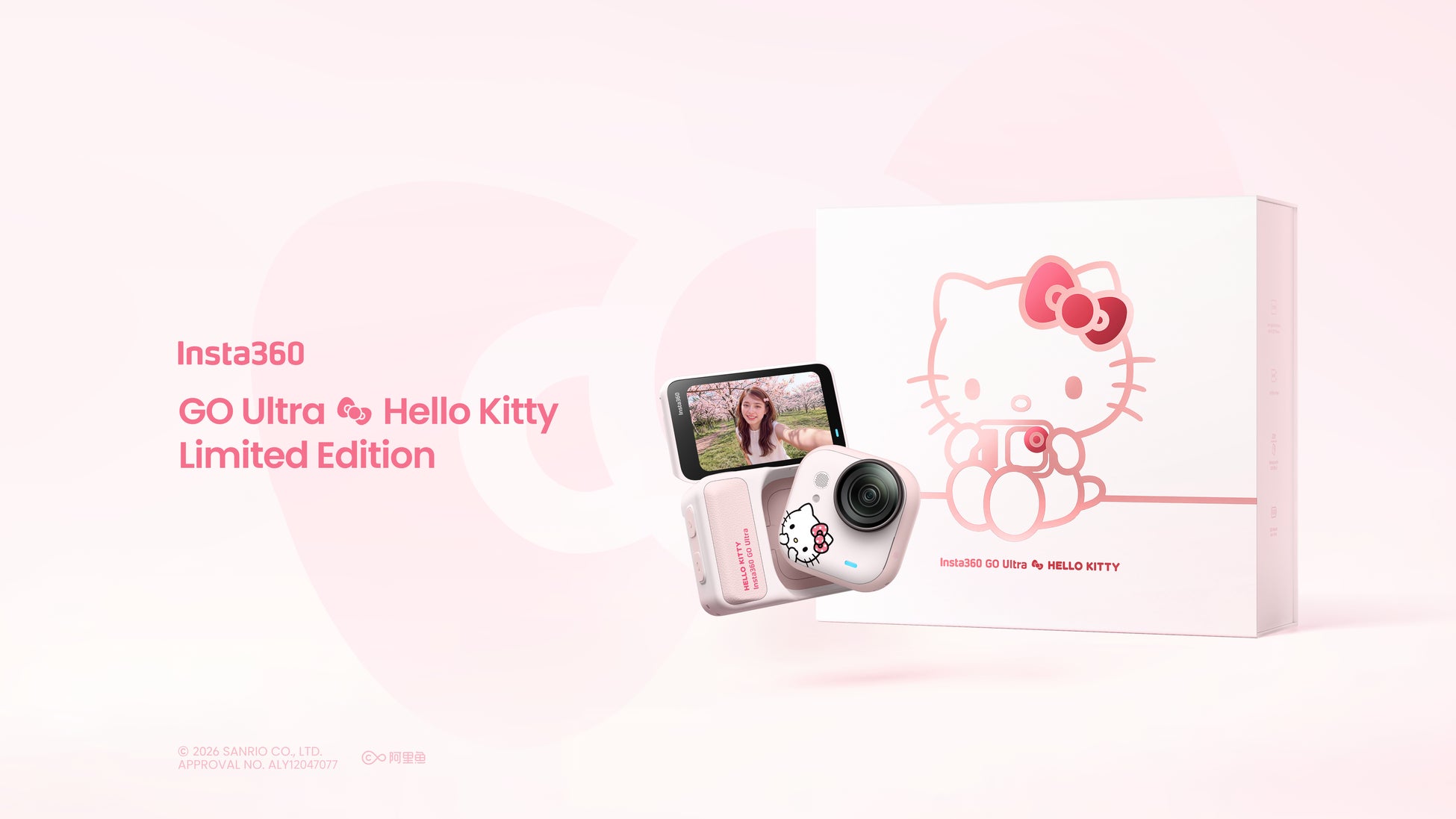 Insta360、サンリオとのコラボ「GO Ultra × Hello Kitty Limited Edition」を発表