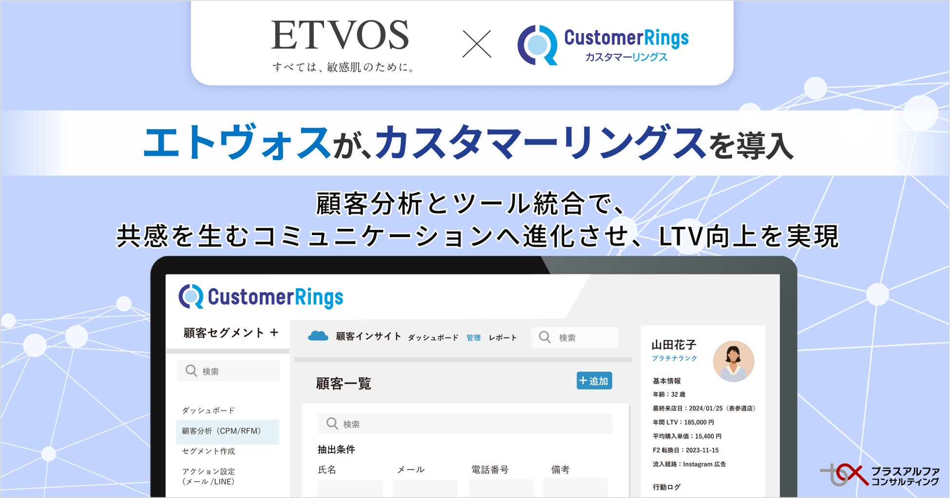 エトヴォスがCRM/MAツール「カスタマーリングス」を導入