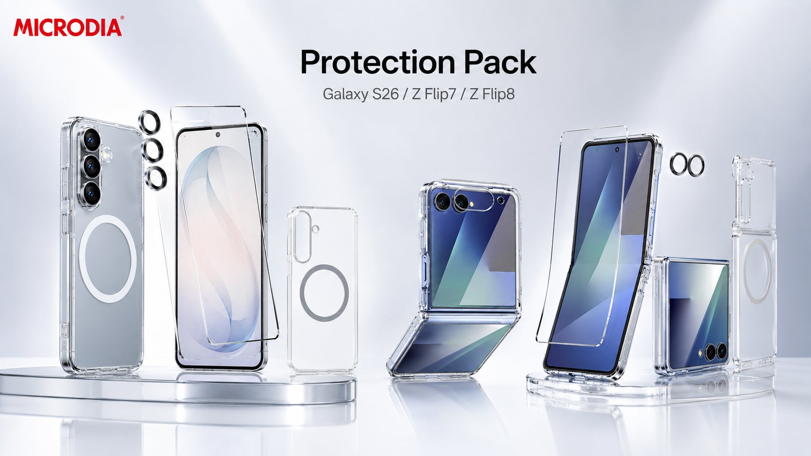 Galaxy S26・Z Flip・Z Foldの保護を一括提案。MICRODIAがケース・画面・レンズ保護をまとめたProtection Packを国内展開へ