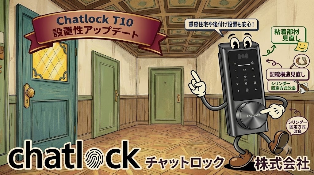 Chatlock T10、賃貸住宅や後付け設置を検討する方向けに設置性をアップデート