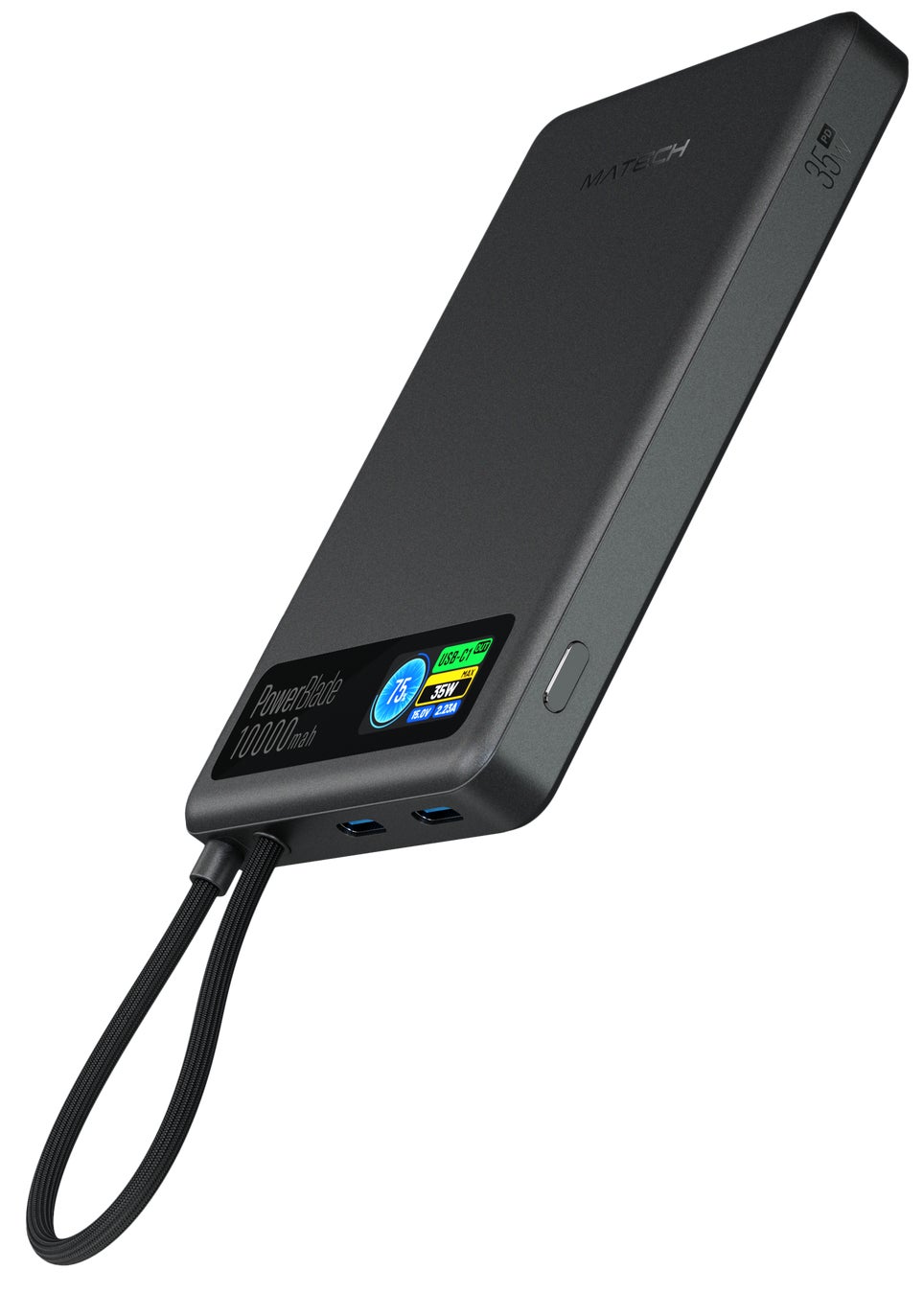 【MATECH】半固体電池採用・35W急速充電対応。超薄型10,000mAhモバイルバッテリー「PowerBlade 10000」新登場
