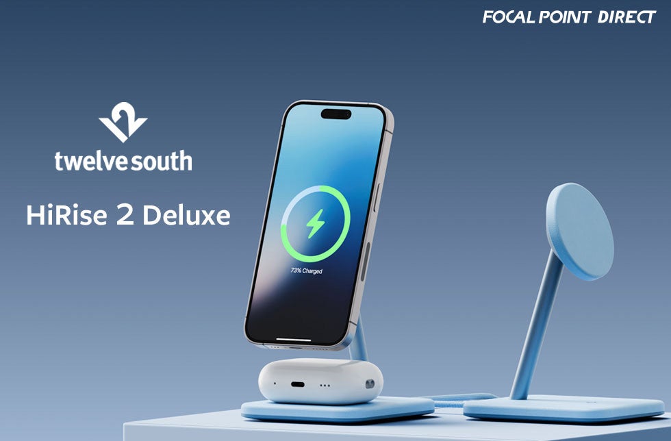 Twelve South HiRise 2 Deluxe｜コンパクト、ラグジュアリー、そしてMFi認証された2-in-1ワイヤレス充電スタンドがフォーカルポイント・ダイレクト各店で販売開始