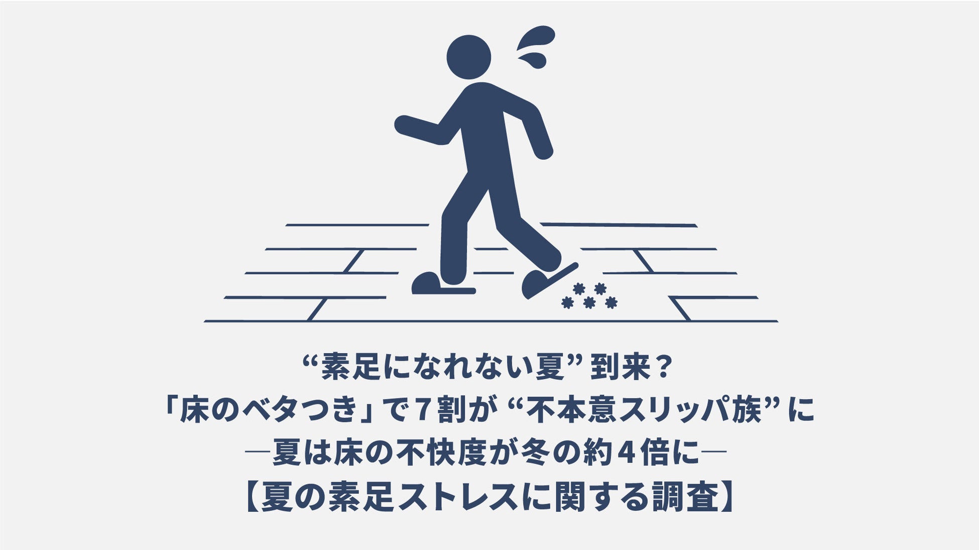 “素足になれない夏”到来？「床のベタつき」で7割が“不本意スリッパ族”に。―夏は床の不快度が冬の約4倍に―