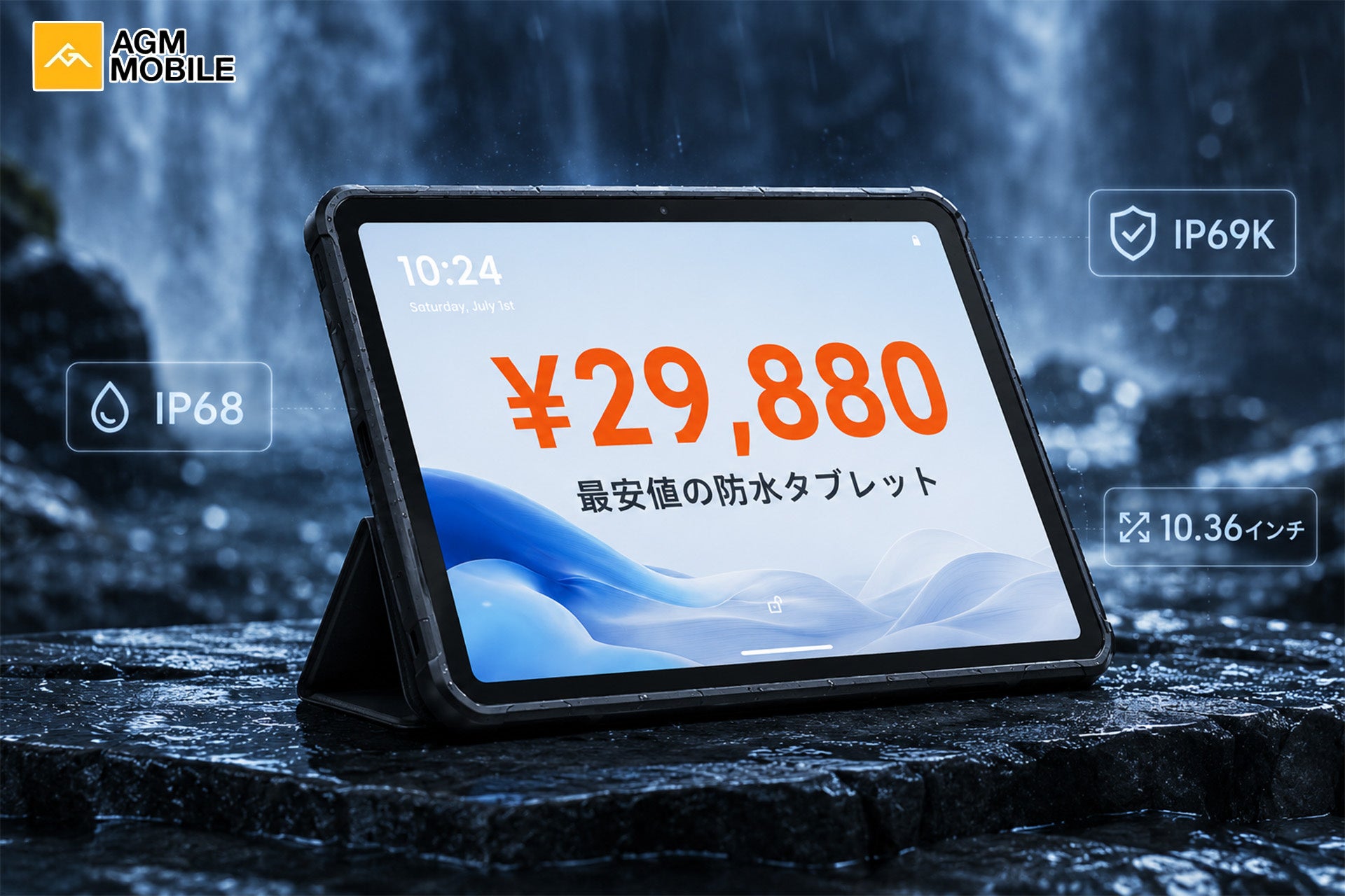 3万円を切った！IP68/IP69K防水＆MIL-STD-810H耐衝撃タブレット「AGM PAD P1 Lite」、29,880円（税込）で緊急発売
