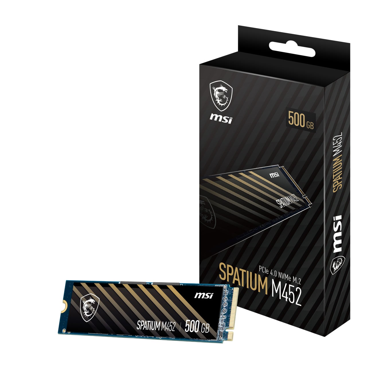 MSI、SPATIUMシリーズのPCIe Gen4対応 M.2 SSD「SPATIUM M452 PCIe 4.0 NVMe M.2 500GB」を発売