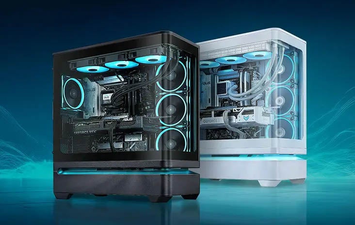ASUSから、曲面強化ガラスによるパノラマビューと高い冷却性能を実現したATXケース『PRIME AP304 TG ARGB シリーズ』『PRIME AP304 TG シリーズ』を発売