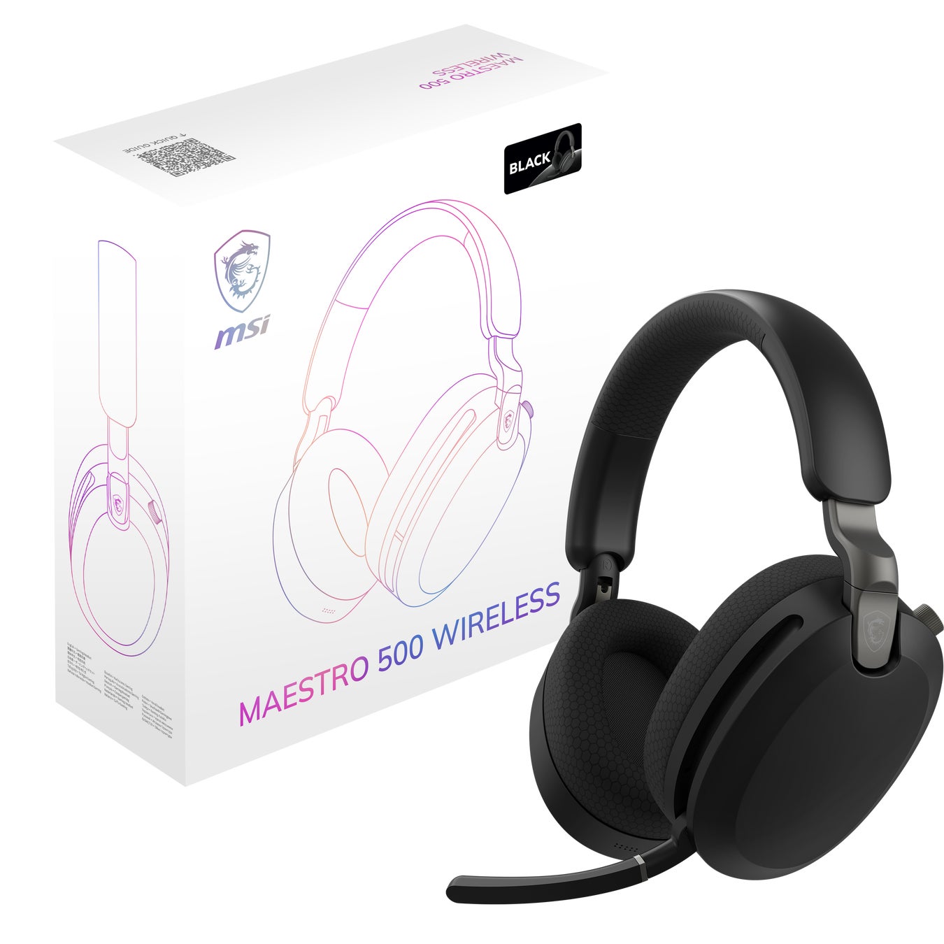MSI、2つのノイズキャンセリング技術に対応したワイヤレスヘッドセット「MAESTRO 500 WIRELESS BLACK」を発売