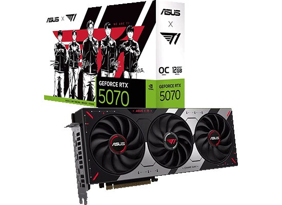 ASUSから、世界王者T1とのコラボレーショングラフィックボード「T1-RTX5070-O12G-GAMING」「T1-RTX5060TI-O8G-GAMING」を発売