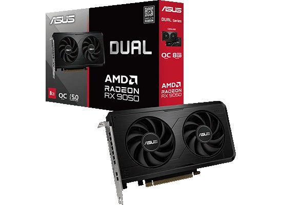 ASUSから、Radeon RX 9050 デュアルファン搭載オーバークロックグラフィックボード『DUAL-RX9050-O8G』を発売