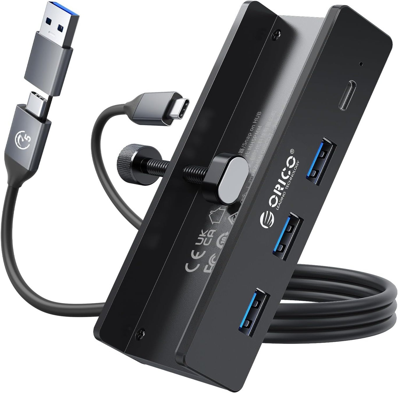ORICO、クランプ固定式USB-Cハブを発表——5Gbps高速転送・USB-A×3＋USB-C×1・アルミ素材・セルフ/バスパワー両対応でデスク周りをスッキリ