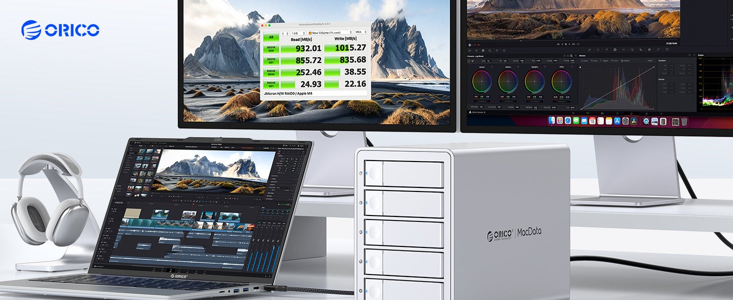 ORICO、6RAID・最大130TB・5ベイHDDケースを発表。20Gbps・SATA 3.0・多層冷却・150W電源搭載でプロ向けデータ管理を実現。