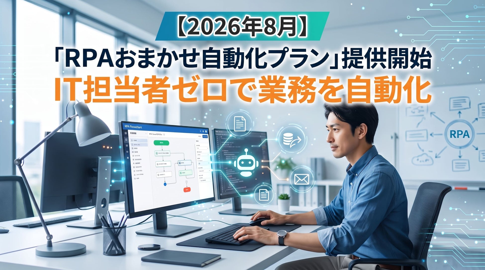 【2026年8月】「RPAおまかせ自動化プラン」提供開始　IT担当者ゼロで業務を自動化