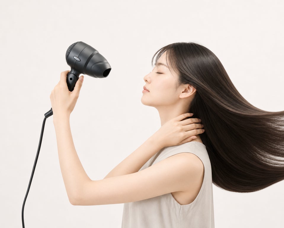 「旅行にも、いつもの髪型を。」simplusから、0.4kg・折りたたみ式の速乾ヘアドライヤーを新発売。