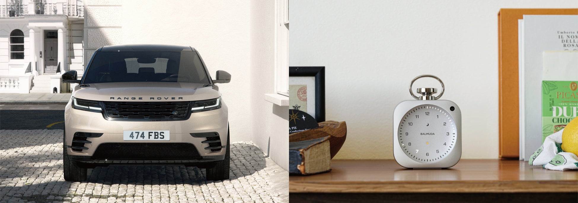 バルミューダ「The Clock」、RANGE ROVER VELARの成約記念品に採用。RANGE ROVERロゴを刻印した�特別仕様を、全国の正規リテイラー全店で展開。
