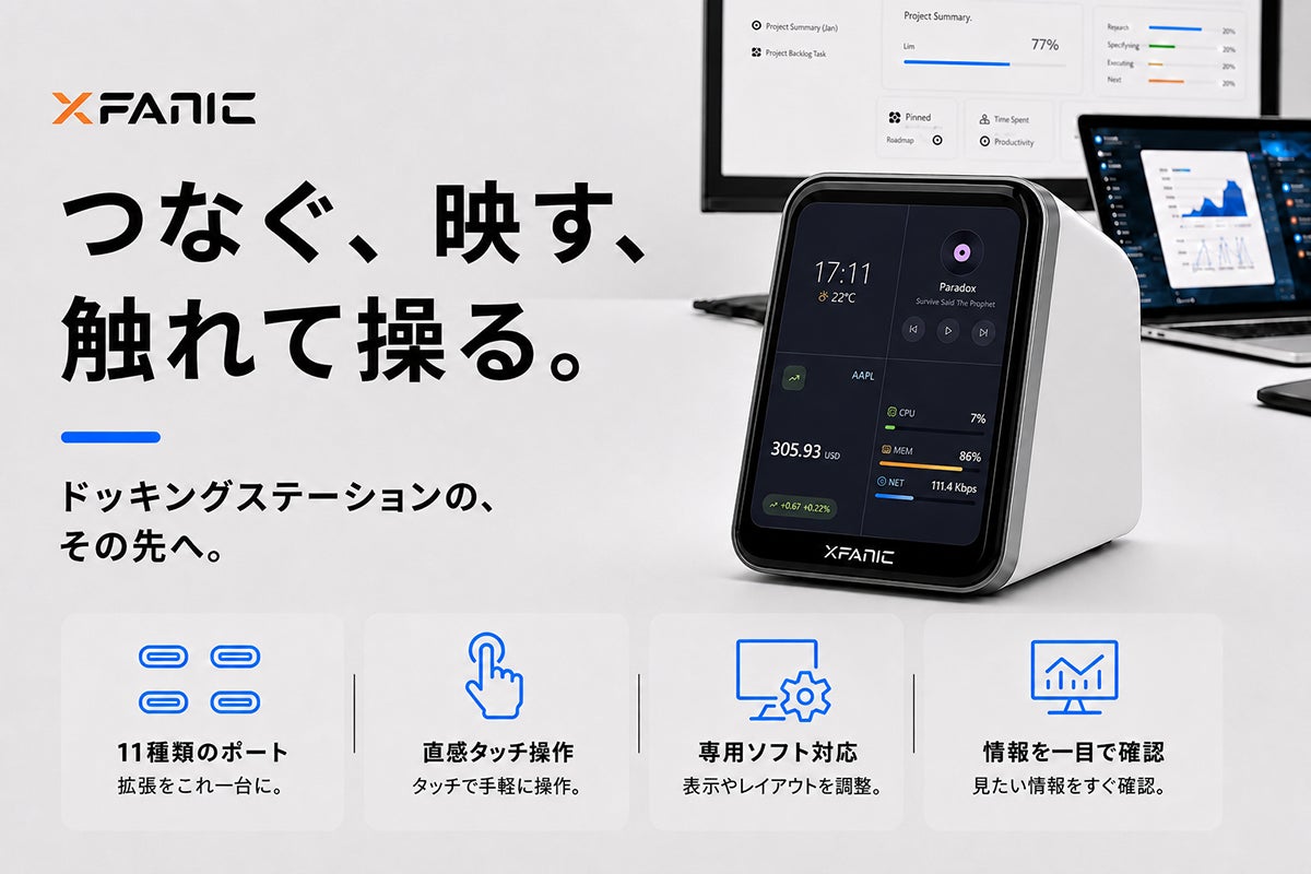 タッチで操る次世代ドッキングステーション「SmartView Dock」がCAMPFIREで好評公開中！最大36％OFF＋シルバーウィーク限定1,500円OFFクーポンも